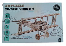 Drewniane puzzle 3D Samolot Vintage Aircraft 141 Elementów Zrób to sam DIY