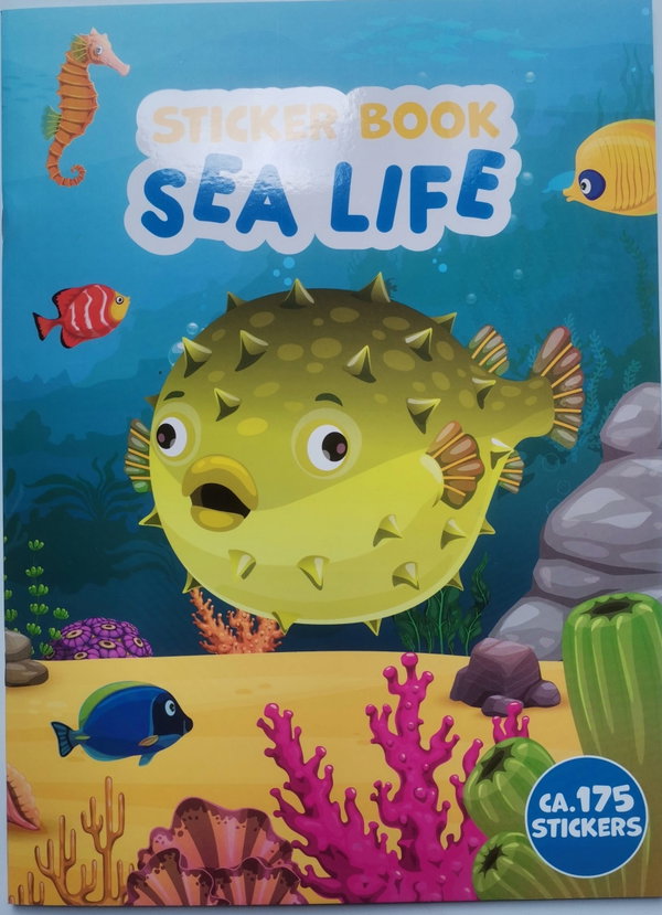 Książka z naklejkami wyklejanka SEA LIFE PODWODNE ŻYCIE RYBKI 175 sztuk