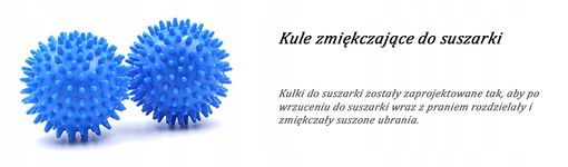 Kule Piłki do Suszarki Pralki 7cm PVC Prania 2 sztuki