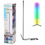 LAMPA PODŁOGOWA NAROŻNA LED GRUNDIG RGB MUSIC SENSOR 140cm + Pilot zestaw