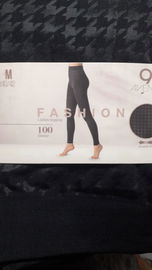 LEGGINSY TERMOAKTYWNE DLA PAŃ CIEPŁE ROZCIĄGLIWE Z MODNYM WZOREM ROZMIAR M