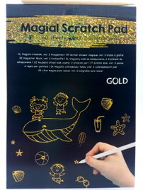 Magiczny zeszyt blok zdrapka WYDRAPYWANKA GOLD