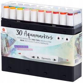 Markery akwarelowe 2 stronne DecoTime 30 szt wąska i gruba końcówka 247-120