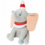 Maskotka Disney Słoń Dumbo siedziący z dźwiękami w Świątecznej czapce 30cm