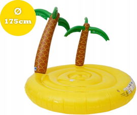 MATERAC Nadmuchiwana pływająca wyspa z PALMAMI 175 x 175 cm wysoka jakość