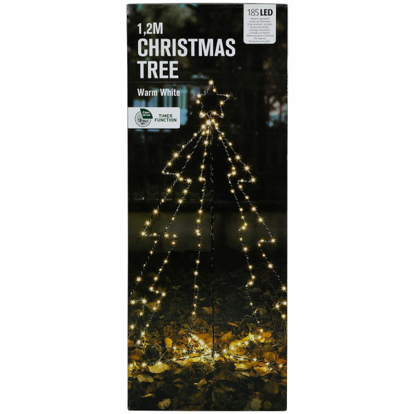 Metalowa choinka Figura świetlna Action LED XL 120 CM 185 DIOD LED 020