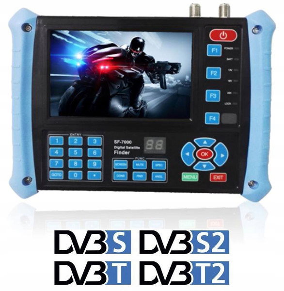 Miernik Combo TV Spacteronik SF-7000 dvb S2+T2 lcd duży zestaw monterski