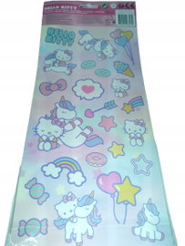 NAKLEJKI SAMOPRZYLEPNE HELLO KITTY ARKUSZ 50szt ROŻNE WZORY Z MOCNYM KLEJEM