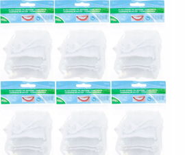 Nić Nitka Dentystyczna Wykałaczki 75 szt. Do Zębów o Smaku Miętowym 1 opak.