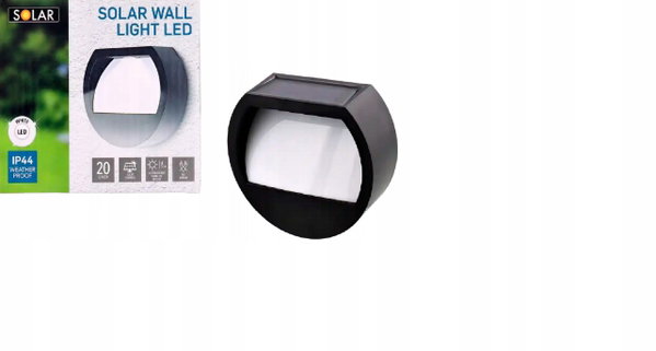 Lampa solarna ścienna kinkiet SOLAR White LED 20 lumen IP44 11x9,7x4 cm