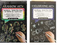 MAGICZNE BLOKI WYDRAPYWANKA ZDRAPKA HOLO + RAINBOW ART 2 BLOKI zestaw