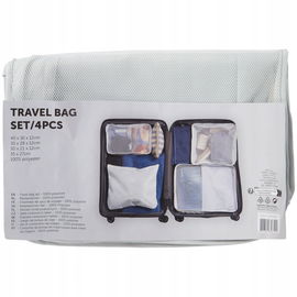 Organizer Opakowania Podróżne do walizki torby na wczasy zestaw 4 szt Szare