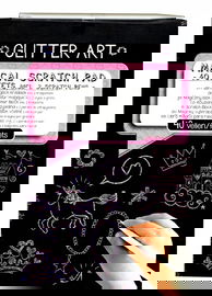 MAGICZNY ZESZYT ZDRAPYWANKA A5 SKRAPBOOKING ZESTAW Z PATYCZKIEM GLITTER ART