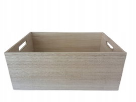 Organizer pojemnik box drewniany wielofunkcyjny na drobiazgi 36x26x18 cm L