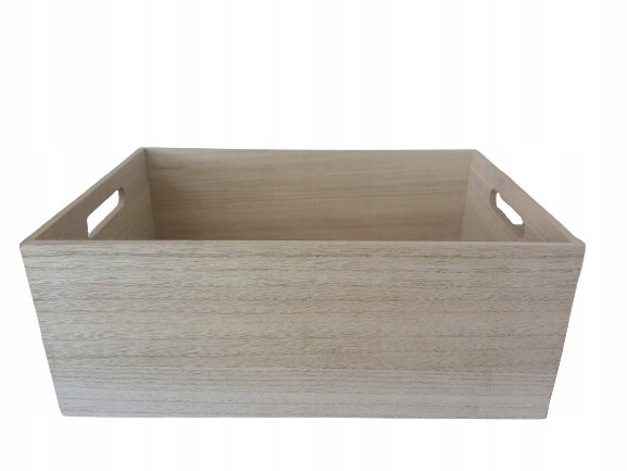 Organizer pojemnik box drewniany wielofunkcyjny na drobiazgi 36x26x18 cm L