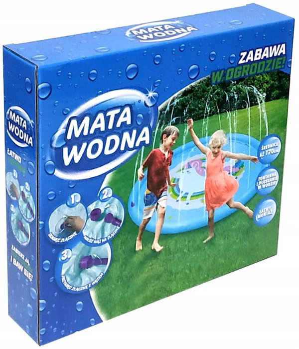 Mata wodna Zraszająca zabawa dla Dzieci 170 cm BLU