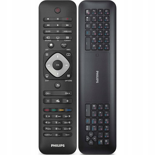 ORYGINALNY Pilot TV Philips model 242254990637 czarny z klawiaturą