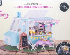 MINIATUROWY DOMEK BISTRO  DO SAMODZIELNEGO SKŁADANIA THE ROLLING BISTRO DIY
