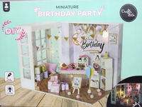 MINIATUROWY DOMEK URODZINOWY DO SAMODZIELNEGO SKŁADANIA BIRTHDAY PARTY DIY