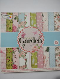 Papier do rękodzieła Craft 50 arkuszy Rose Garden