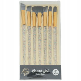 PĘDZLE PŁASKIE DO FARB OLEJNYCH DUŻY ZESTAW GLITTER 7 SZTUK Faber-castell