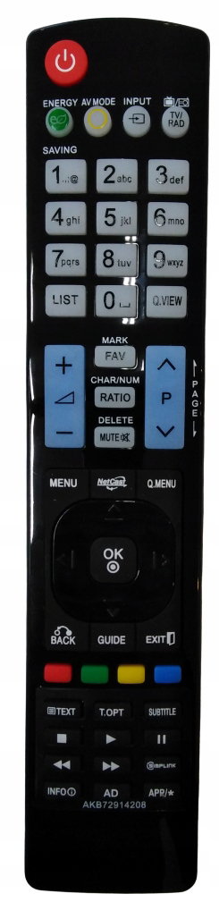 Pilot LG AKB72914208 50PK350 ZAMIENNIK DO OBSŁUGI WIELU MODELI TV CZARNY