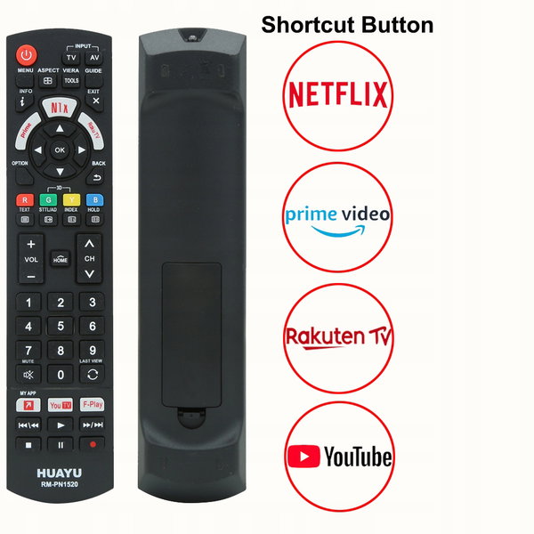 Pilot RM-PN1520 PANASONIC LED LCD 4K NETFLIX NOWY uniwersalny Huayu czarny