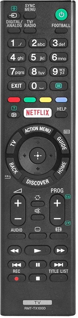 Pilot uniwersalny TV SONY model RMT-TX100D ZAMIENNIK SUPER JAKOŚĆ