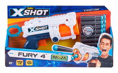 Pistolet na strzałki ZURU X-SHOT FURY 4 PREZENT dla dziecka 27 m 16 strzał