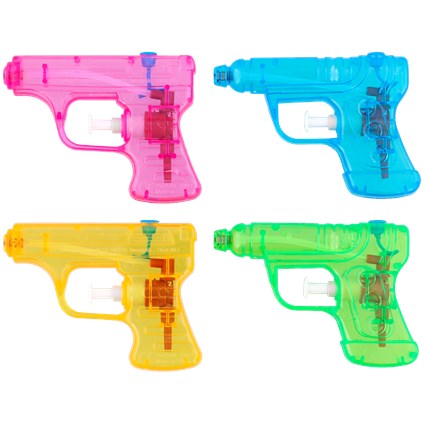 PISTOLET NA WODĘ PISTOLETY NA WODĘ KOLOROWE KIESZONKOWE DLA DZIECI 4 SZT