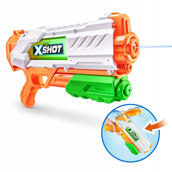 Pistolet X-Shot Zuru pistolet na wodę 700 ml BIAŁO ZIELONY MOCNY ZASIĘG 10m