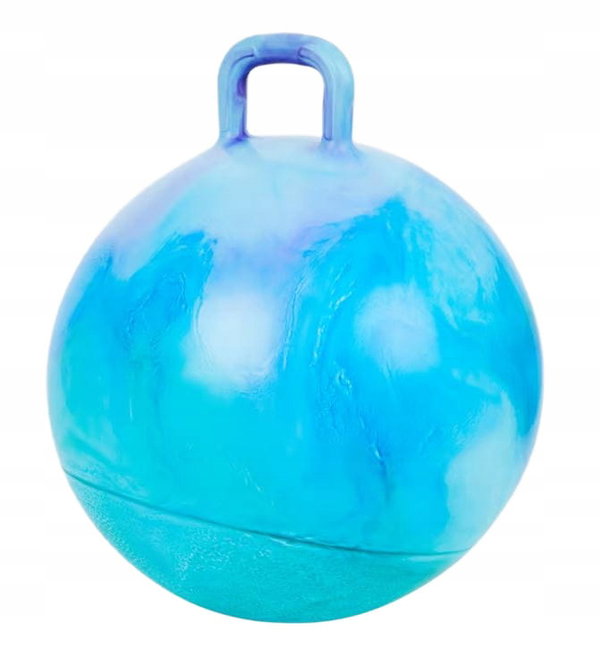 PIŁKA DO SKAKANIA SKACZĄCA Z UCHWYTEM ĆWICZENIA ZABAWA Chmurka 45cm Blue