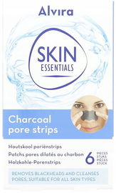 Plastry oczyszczające pory wągry z węglem drzewnym do nosa Alvira 6 sztuk