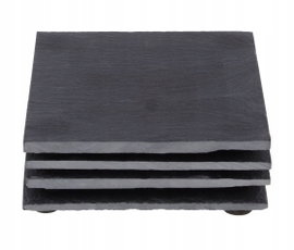 PODSTAWKI pod kubki kufle KAMIENNE SZARE minimalistyczne 4 sztuki 10x10cm