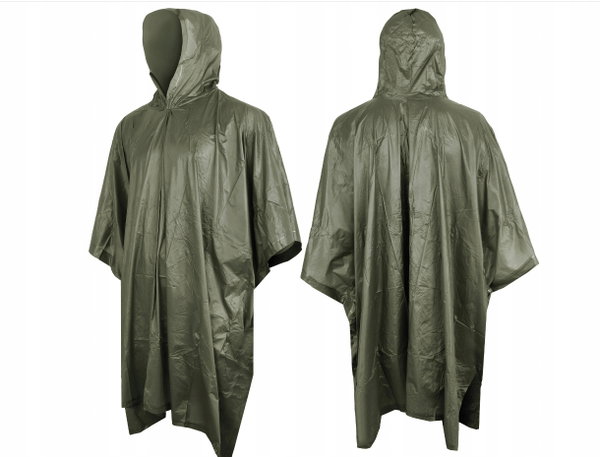 Ponczo PONCHO przeciwdeszczowe 155-190 cm wodoodporne 2650 mm kolor ZIELONY