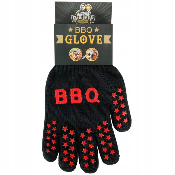 Rękawica ochronna do grilla BBQ do 250° C czerwona gruba roz. uniwersalny