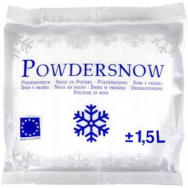 ŚNIEG W PROSZKU SZTUCZNY DROBNY DEKORACYJNY ŚWIĄTECZNY EXTRA 1,5 LITRA