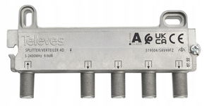 Splitter antenowy 4/1 aktywny 1 wejście 4 wyjścia firma Televes 519504