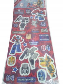 NAKLEJKI SAMOPRZYLEPNE BOHATERÓW  TRANSFORMERS ARKUSZ 50 sztuk