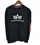 ALPHA INDUSTRIES Czarna Bluza Męska Crewneck M