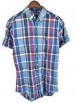 GANT Madras Plaid Męska Koszula z Krótkim Rękawem Regular Fit M