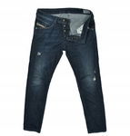 Męskie Spodnie Jeansowe Regular Slim Tapered Diesel Belther W31 L32