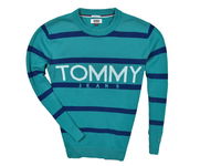 TOMMY JEANS Logowany Bawełniany Sweter Męski Regular Fit L