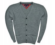 TOMMY HILFIGER Soft Lambswool Rozpinany Sweter Męski XL