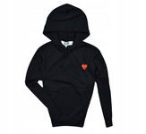 COMME DES GARÇONS PLAY Hoodie Czarna Bluza z Kapturem S