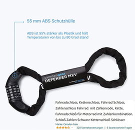 Zabezpieczenie rowerowe łańcuchowe na szyfr