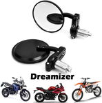 2 szt. DREAMIZER Okrągłe lusterka do kierownicy motocykla 7/8" 22 mm