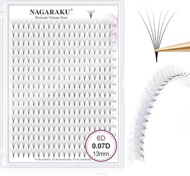 NAGARAKU Przedłużanie Rzęs 6D 0.07 D Curl 13mm