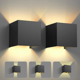 FUPE 2 sztuki Kinkiet zewnętrzny / wewnętrzny LED