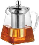 Kwadratowy szklany czajniczek WarmTeaset z zaparzaczem 750 ml